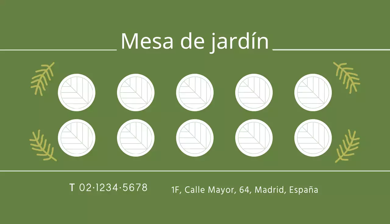 Mesa de jardín