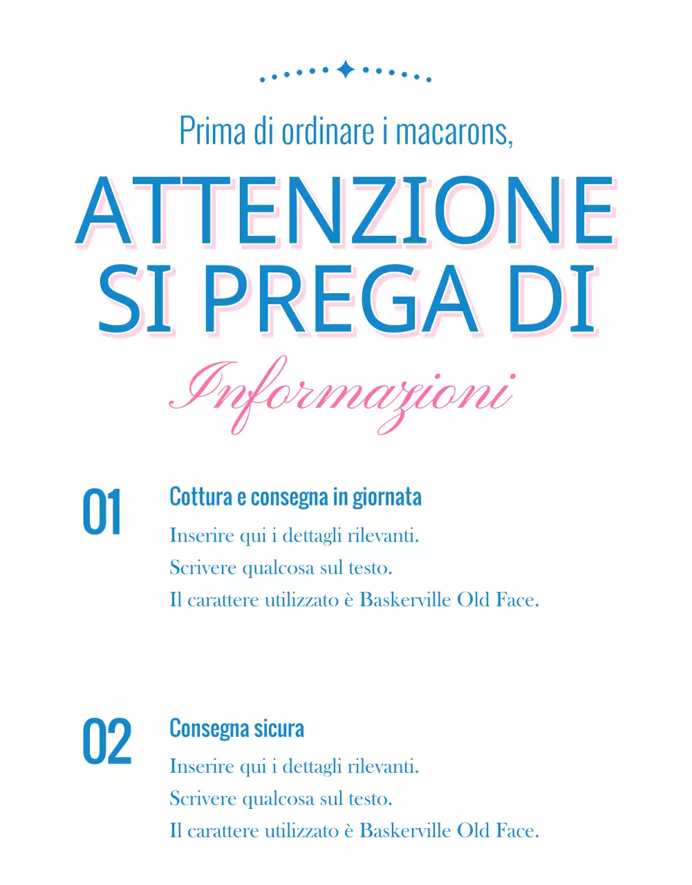 Vendere macaron con decorazioni rosa e vintage