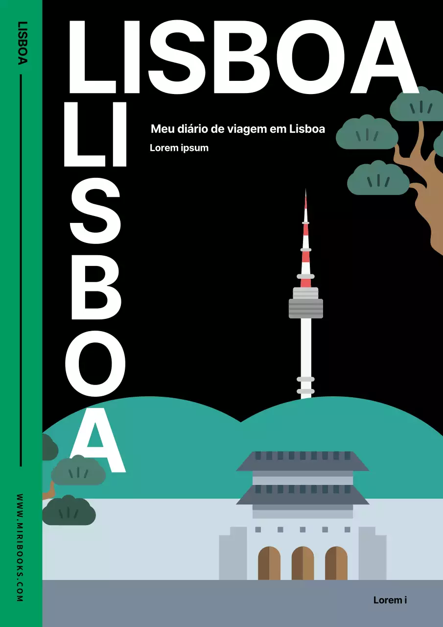 Capa de livro de ensaio autopublicado verde preto moderno