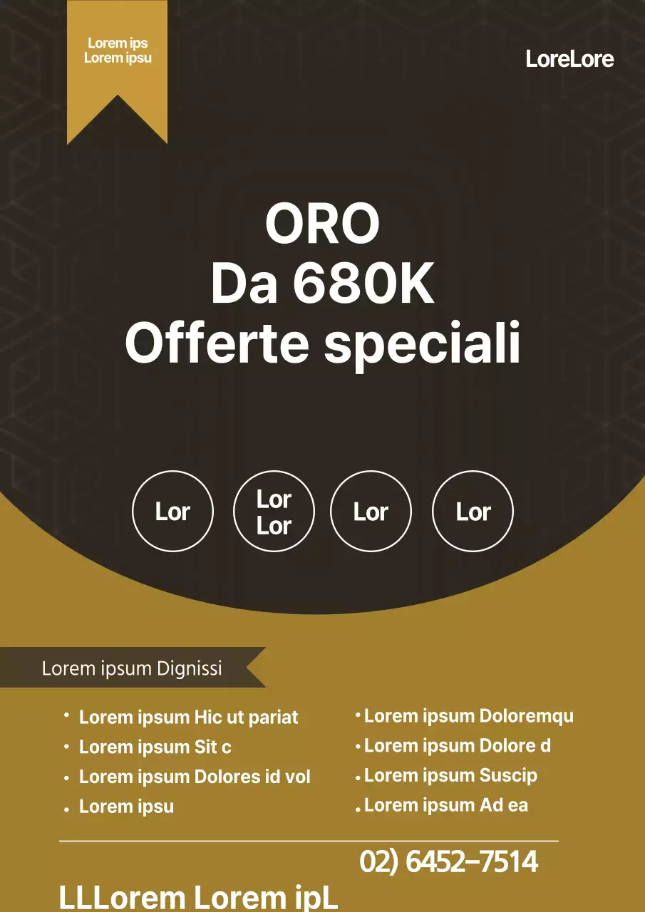 Promuovere un'offerta speciale per un appartamento pulito in oro e marrone