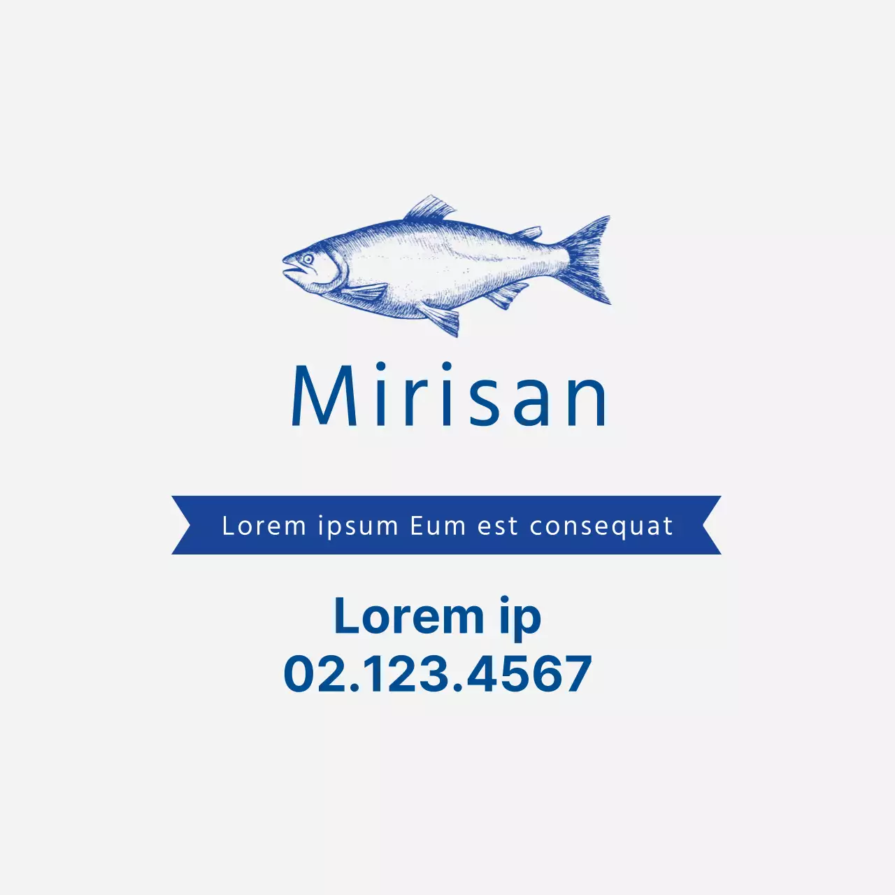 Illustrazione blu negozio di pesce pulito