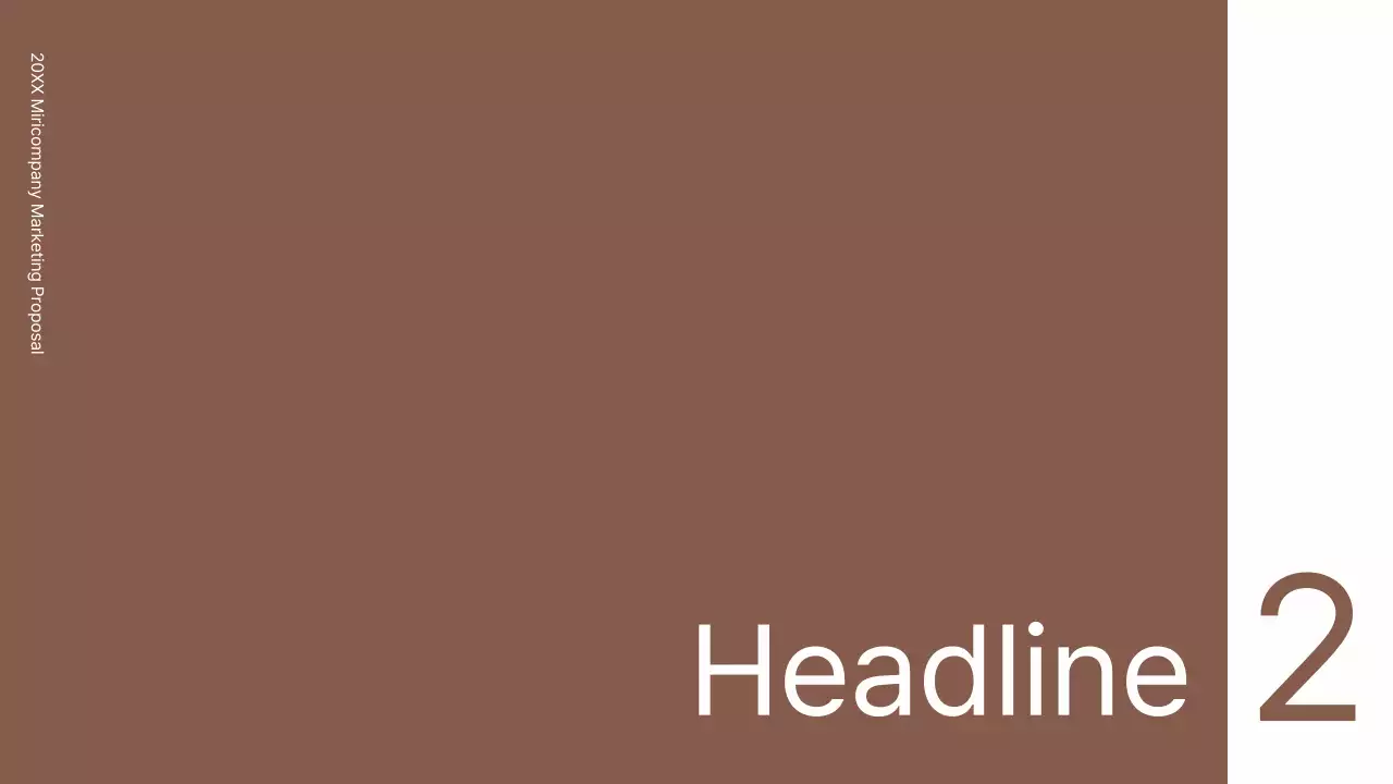 茶色 シンプル マーケティング 提案書 プレゼンテーション