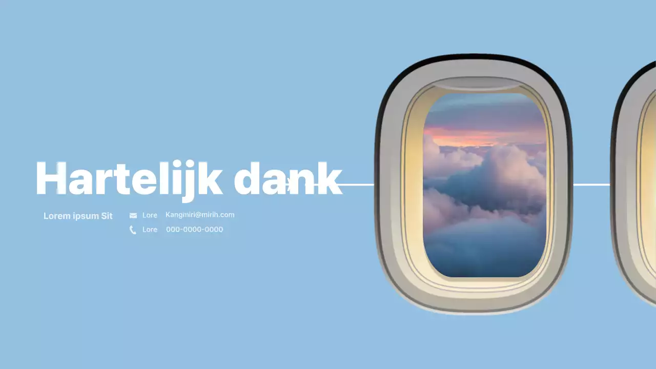 Vliegtuig ramen in blauw concept luchtvaartmaatschappij reclame brief