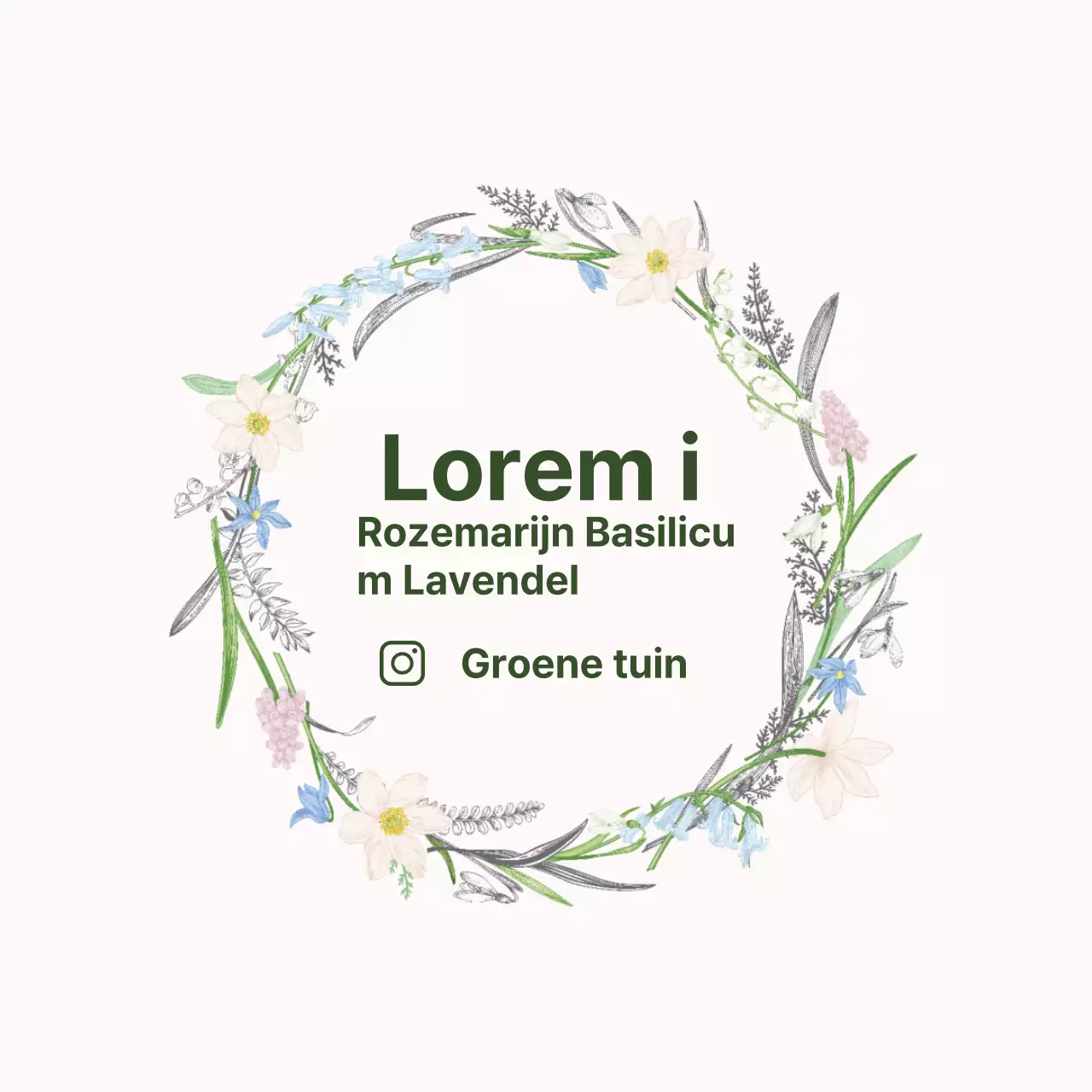 Groene illustratie vintage label van kruidenboerderij