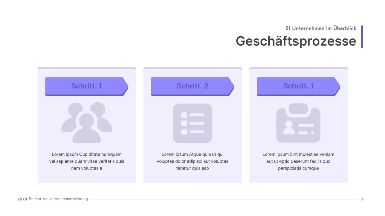 Lila, dreidimensionale UI-Konzept Business-Präsentation Kit
