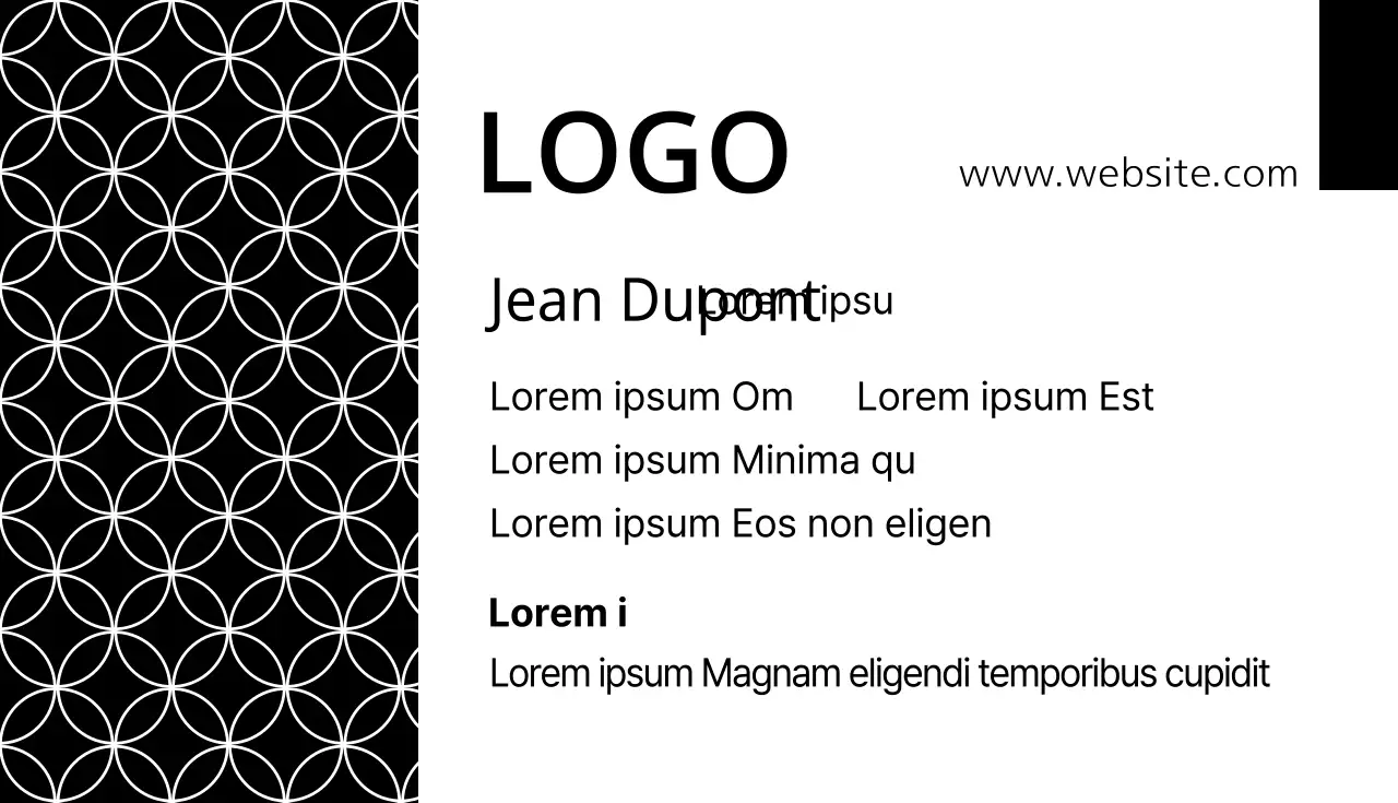 Cartes de visite d'entreprise