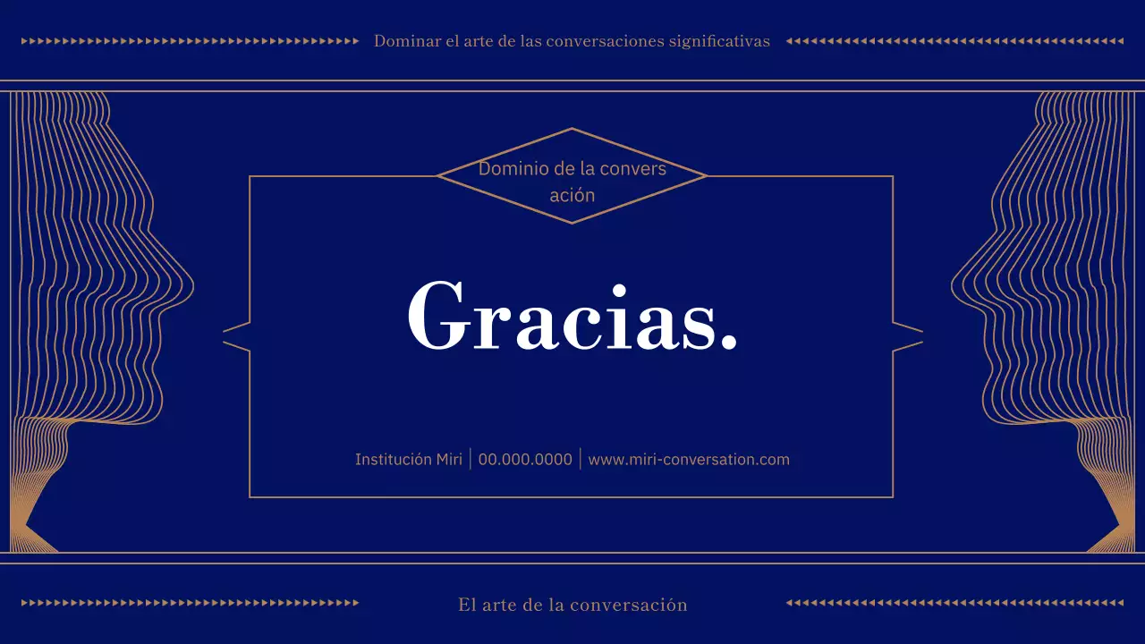 Azul marino y beige Diálogo del día