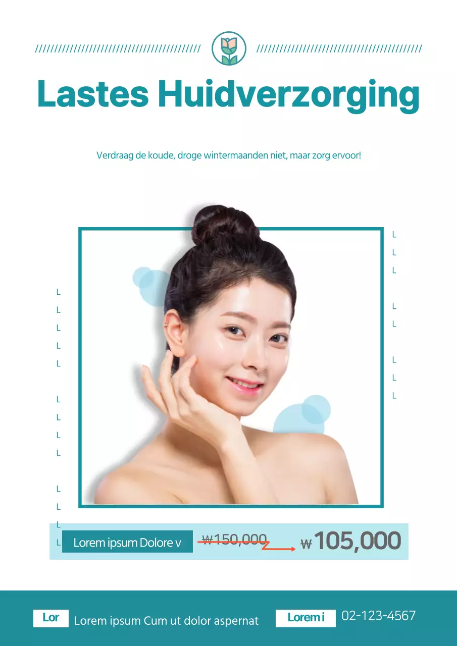 Promoot kortingen op huidverzorging met een groene, schone uitstraling