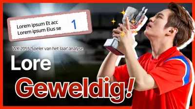YouTube-miniaturen met rood thema over de wereldbeker voetbal