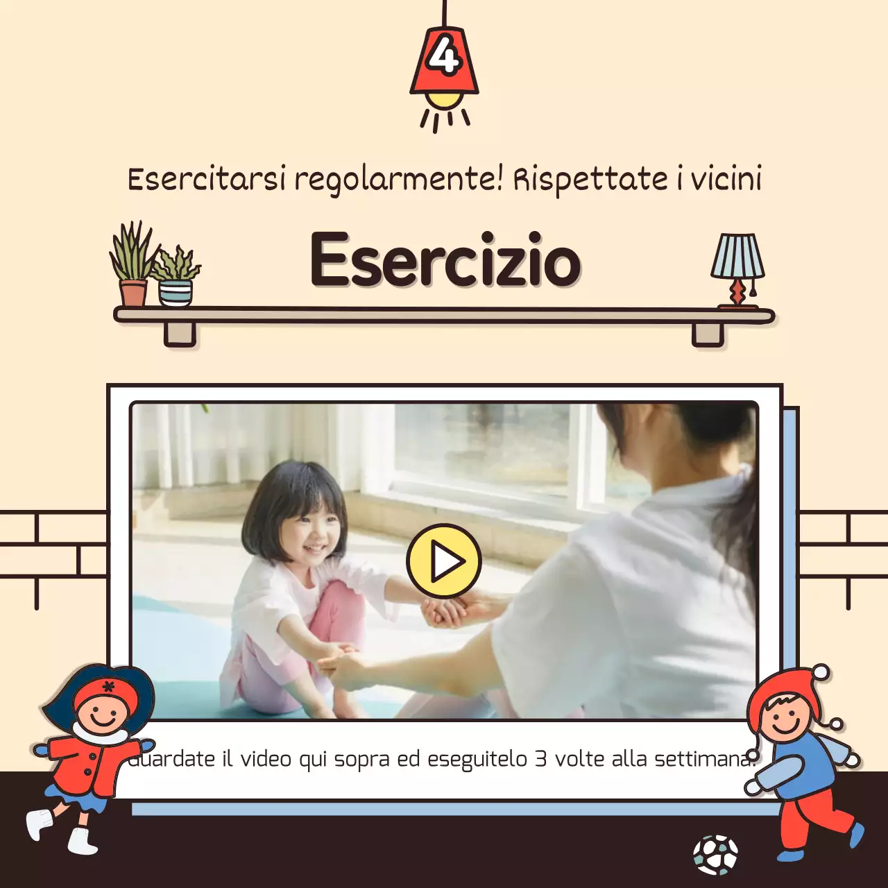 Vacanze invernali con simpatiche illustrazioni in beige