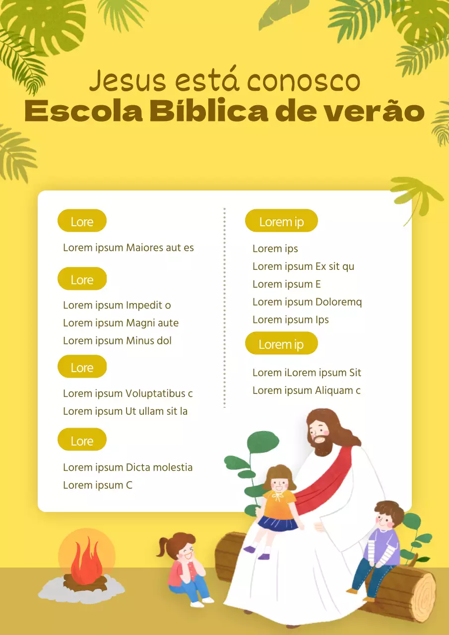 Escola Bíblica de verão com Jesus