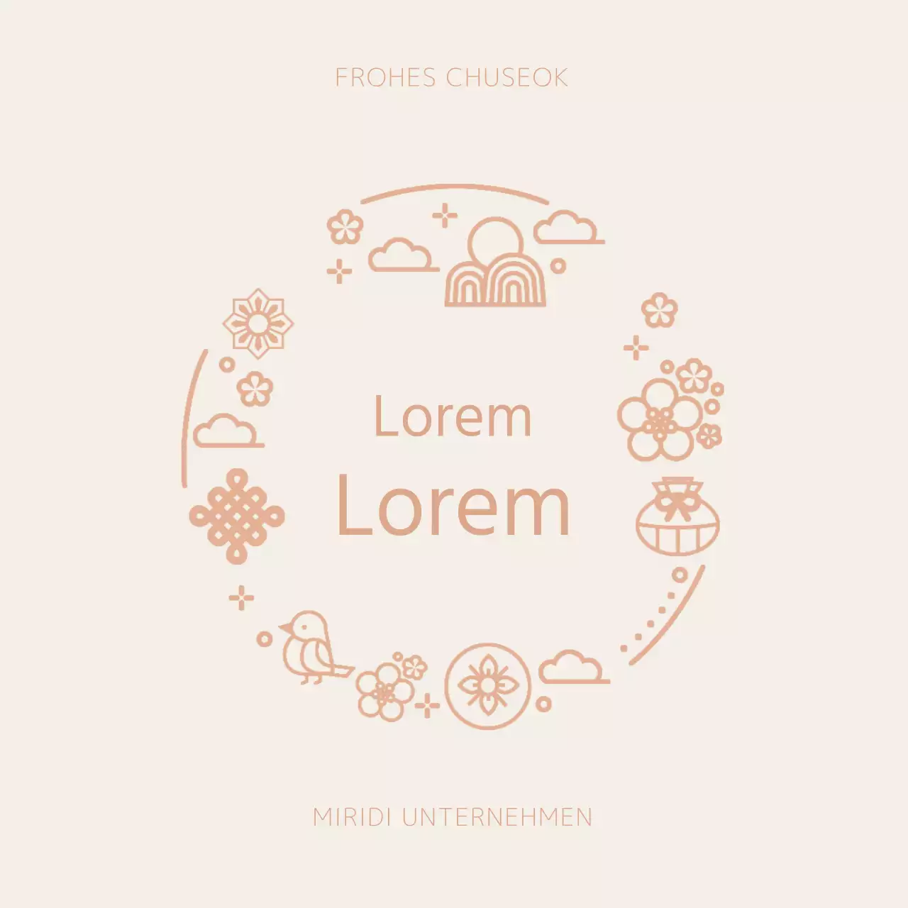 Einfache Obon-Aufkleber