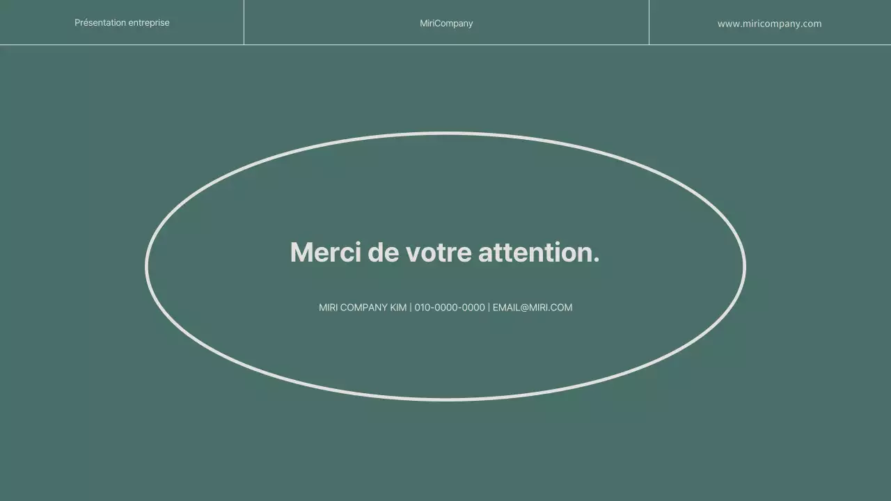 Un profil d'entreprise simple, vert et beige