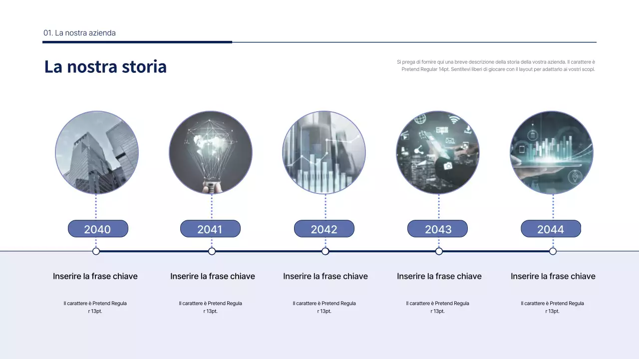 Un nuovo piano aziendale pulito e blu