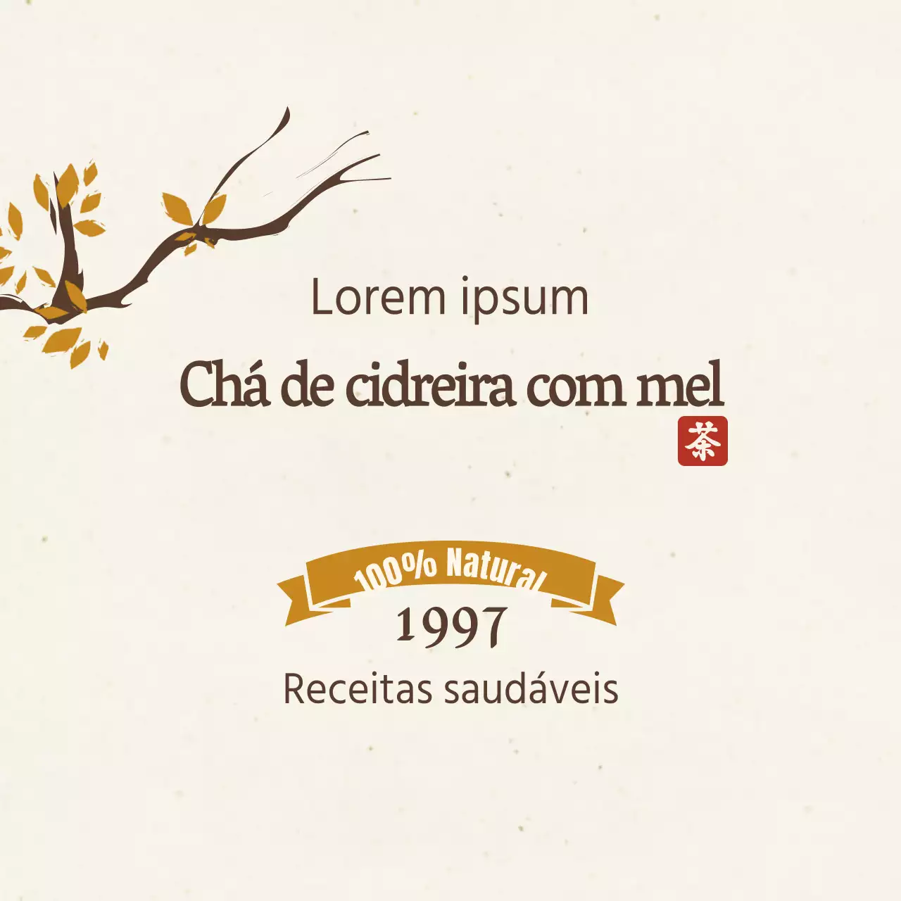 Chá de cidreira com mel