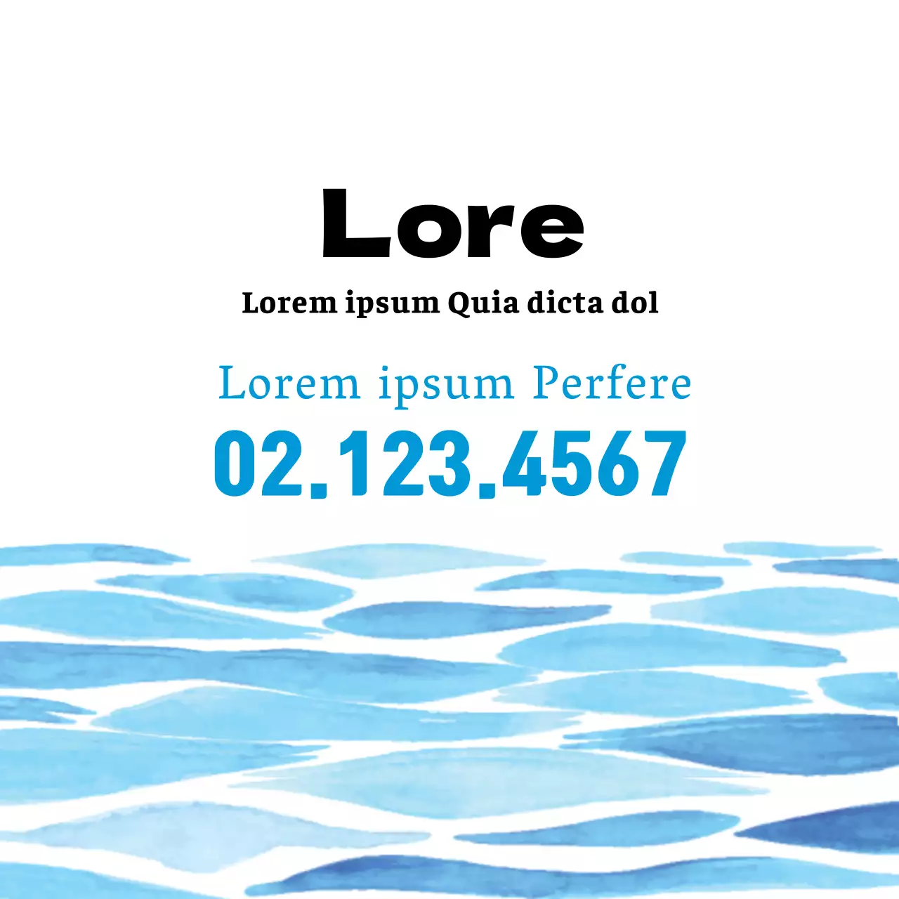 Ilustración en acuarela azul de una tienda de delicatessen