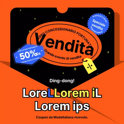 Evento di vendita di Capodanno con concetto di cartolina messaggio