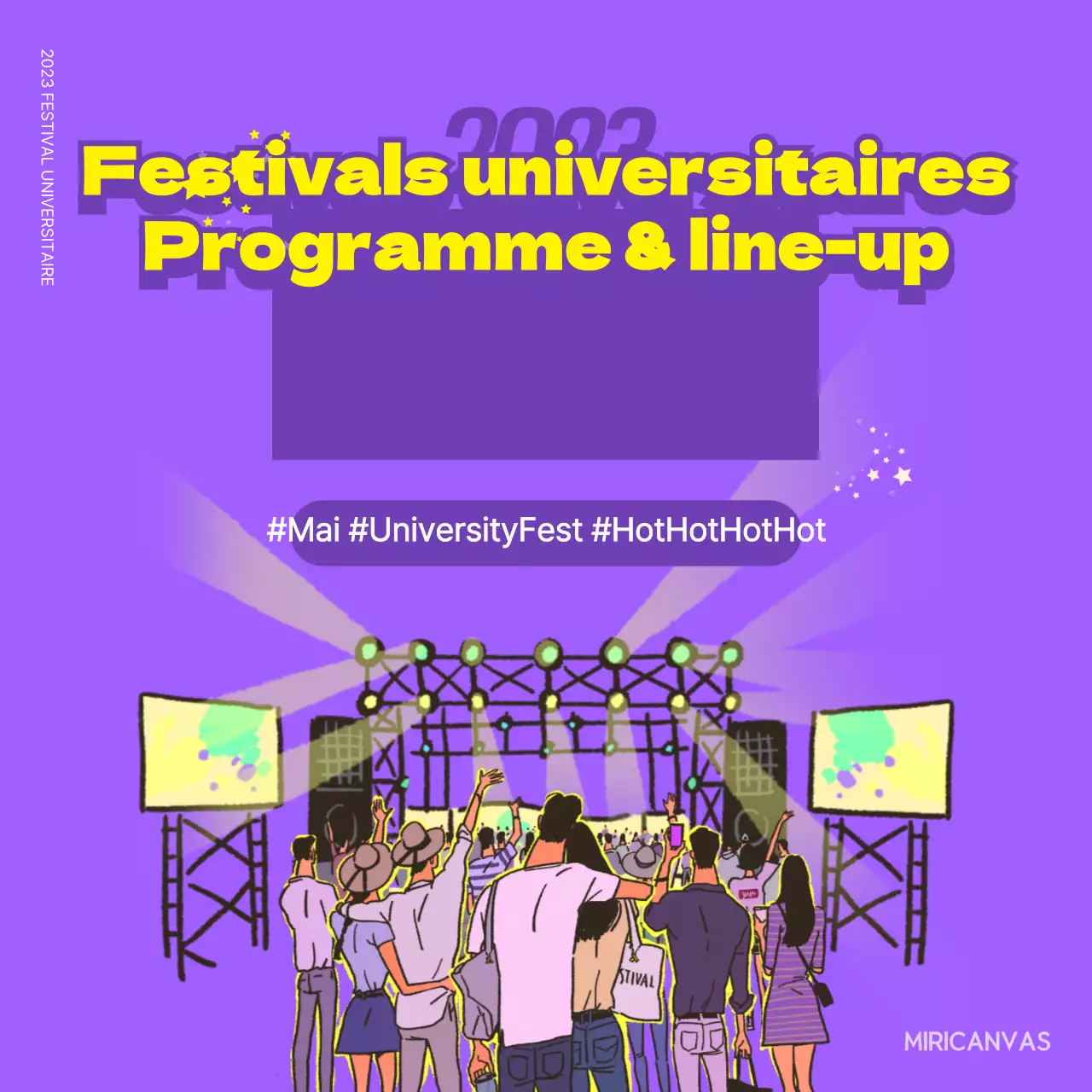 Calendrier des festivals de l'université