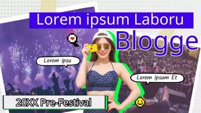 Festival vlog de una mujer en bañador azul