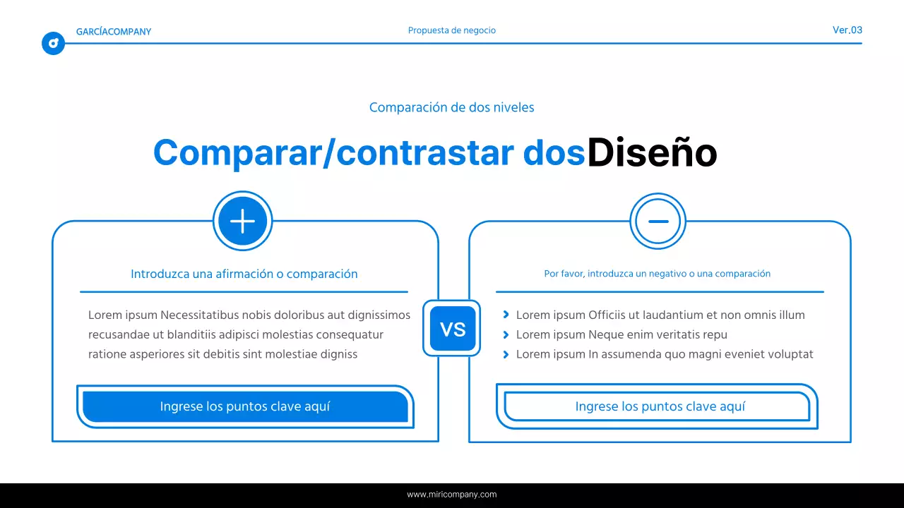 Informe de resaltado de texto simple en azul y blanco