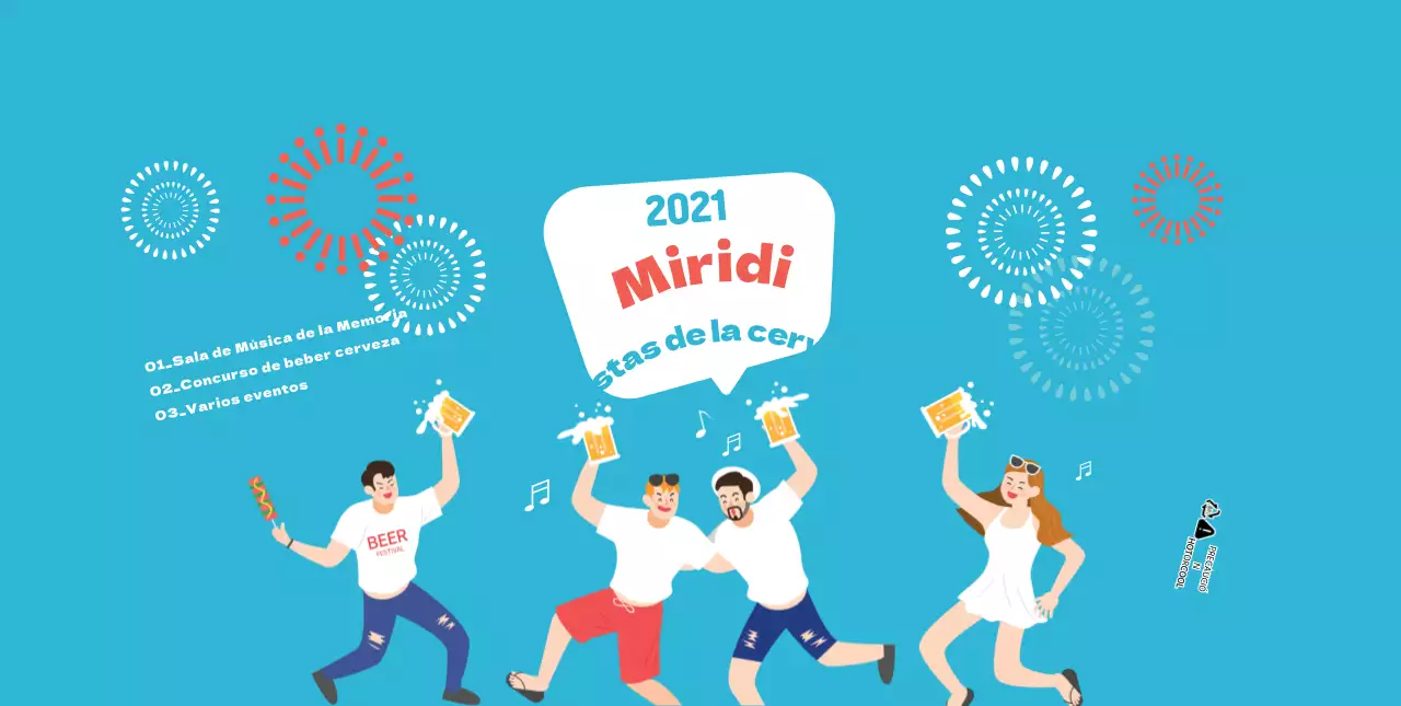 Promoción de la Fiesta de la Cerveza Blue Illustration