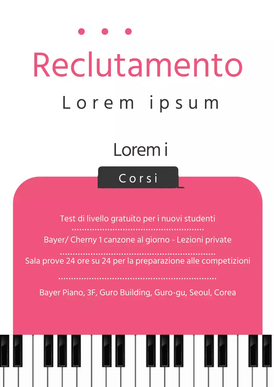 Reclutamento di nuovi studenti