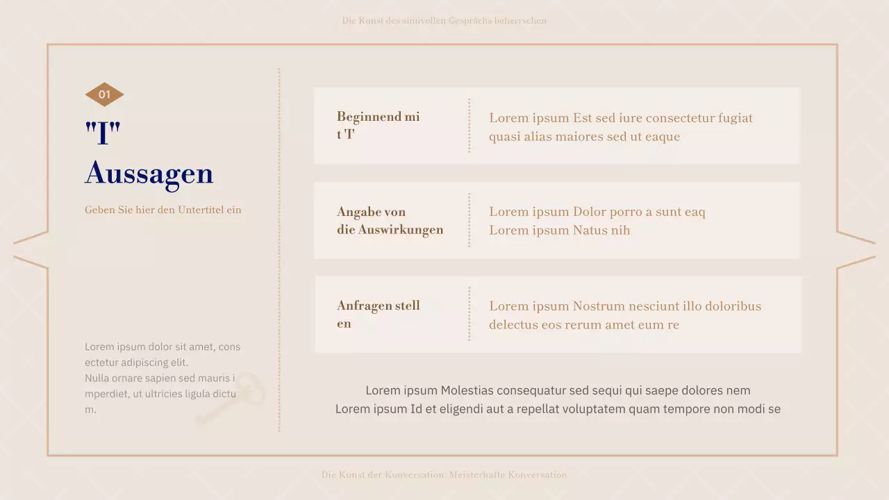 Marineblau und Beige - Dialog des Tages