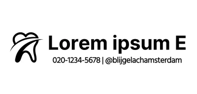 Eenvoudig en schoon tandheelkundig symbool logo stijl voor tandheelkundige informatie en promotie