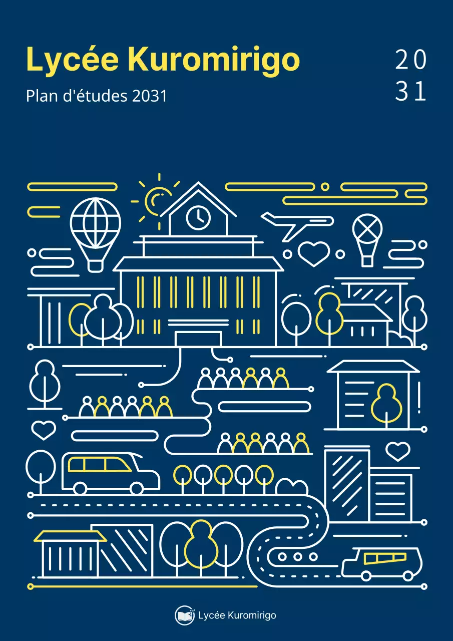 Rapports sur l'éducation avec une icône d'école en jaune marine