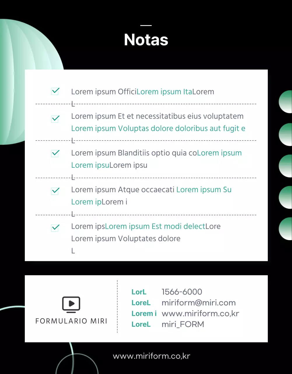 Un moderno y sencillo toque de menta sobre un cortometraje negro Saber más