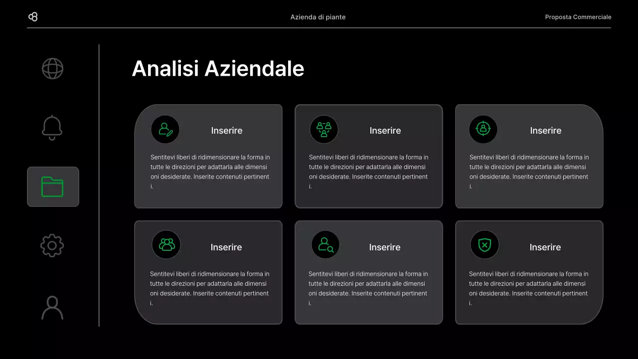 Proposta di business in nero e verde concetto di foglia naturale