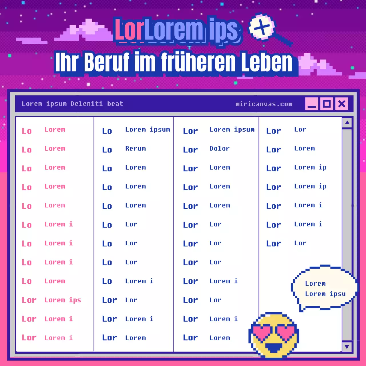 Lila Pixel Art Cute Birthday Test