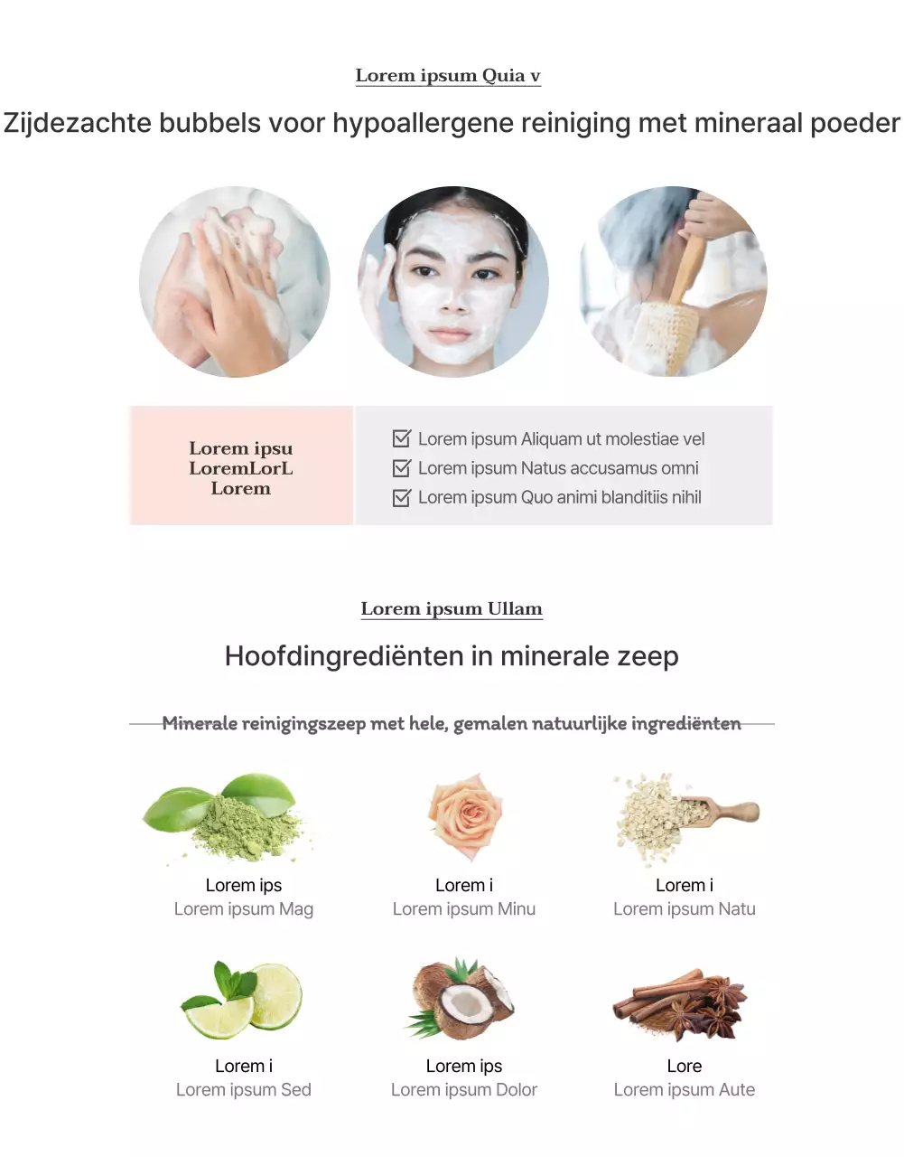 Lichtroze minerale reinigende natuurlijke zeep