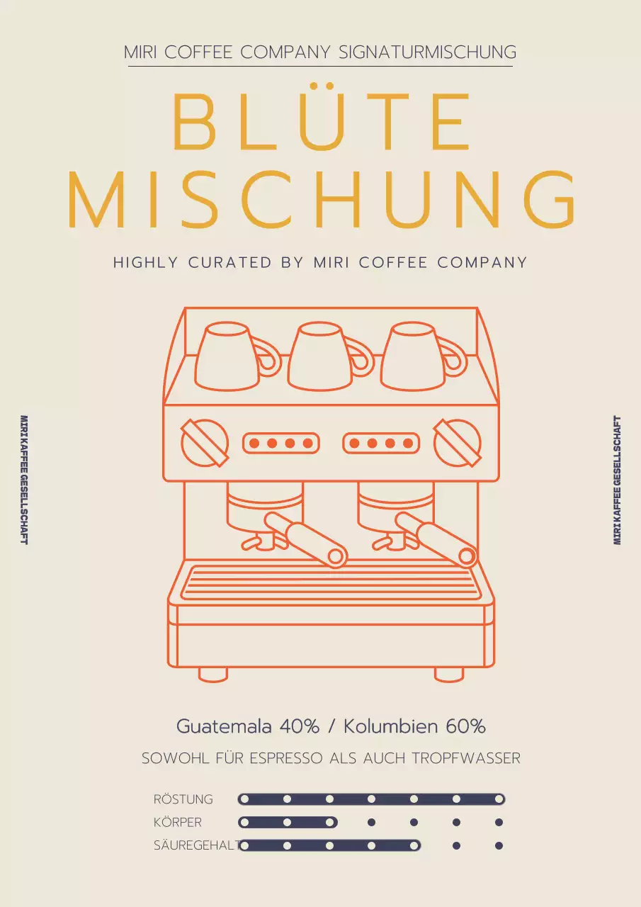 Einfache Kaffeebohnen in Elfenbein