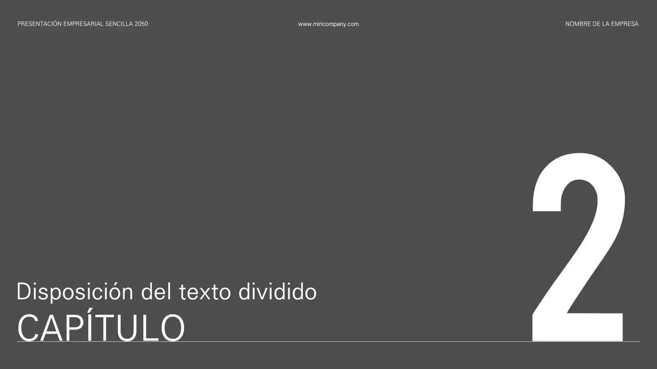 Presentación empresarial de estilo sencillo y básico en blanco y negro