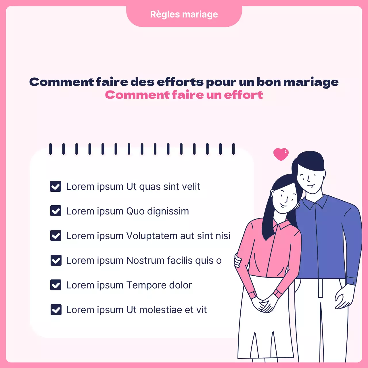 Une publicité pour une jolie clinique de psychothérapie pour couples, rose et bleue.