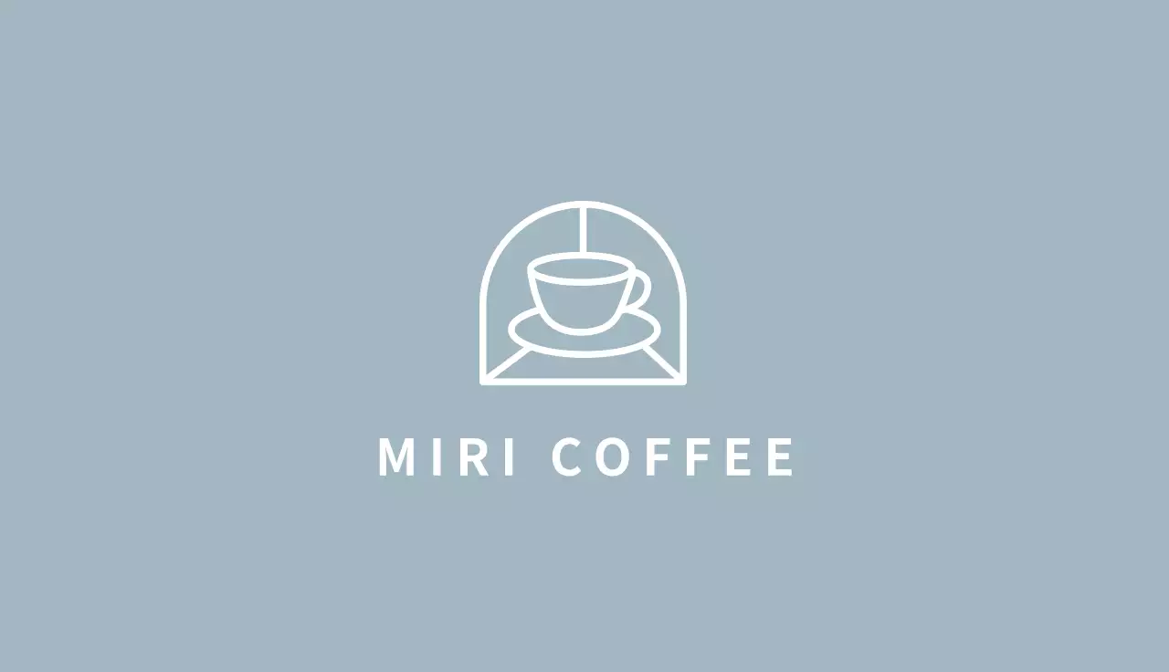 グレー シンプル コーヒー 名刺