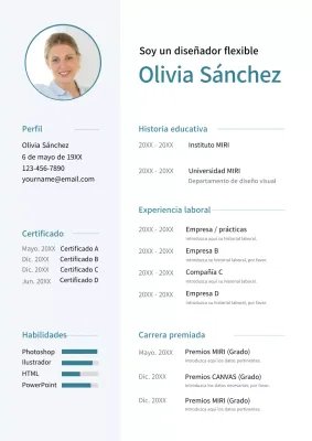 Un currículum limpio, recto y verde