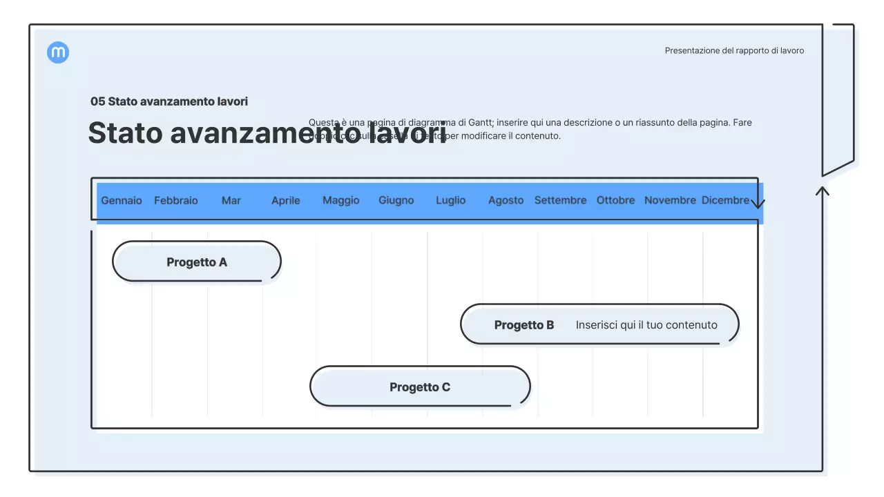 Forme puntiformi con frecce azzurre kit di presentazione aziendale