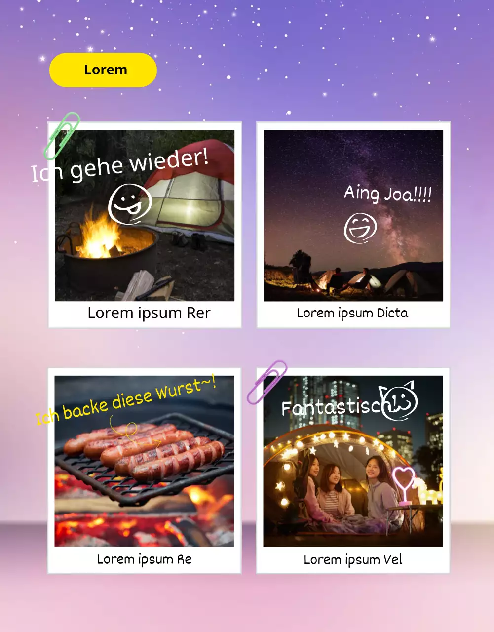 Camp CardNews im Regenbogen