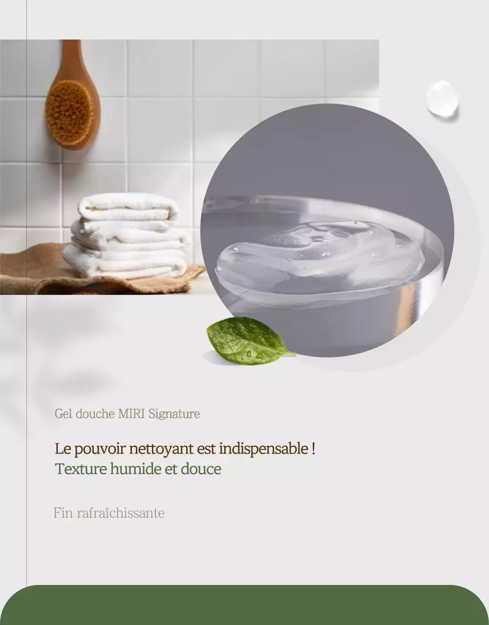 Promouvoir un gel douche vert, naturel et simple