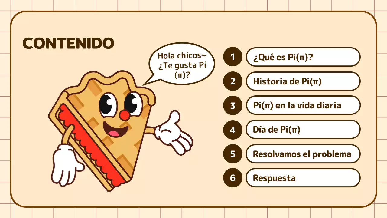 Educación Circunferencial de Dibujos Animados en Beige y Marrón