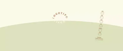 Logotipo de concepto sencillo en verde claro y amarillo claro para una cafetería