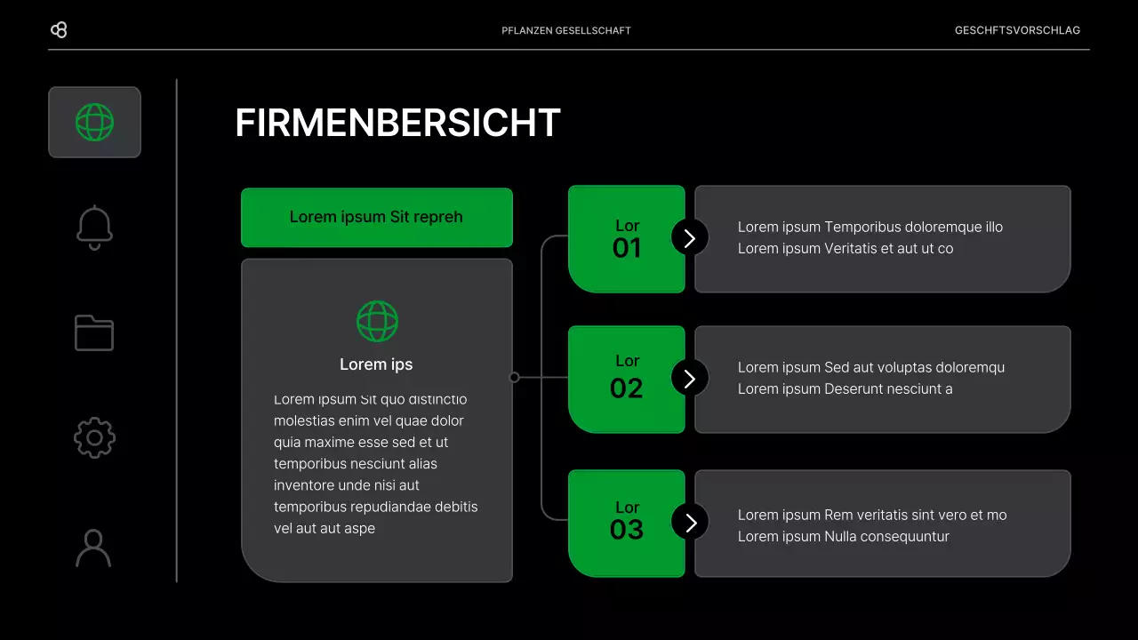 Business Business Vorschlag in schwarz und grün natürlichen Blatt Konzept