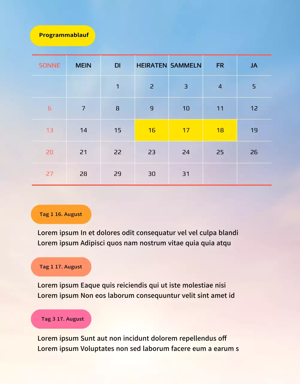 Camp CardNews im Regenbogen