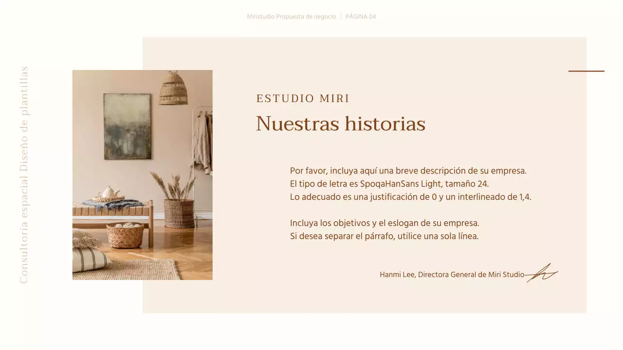 Presentación Simple Beige