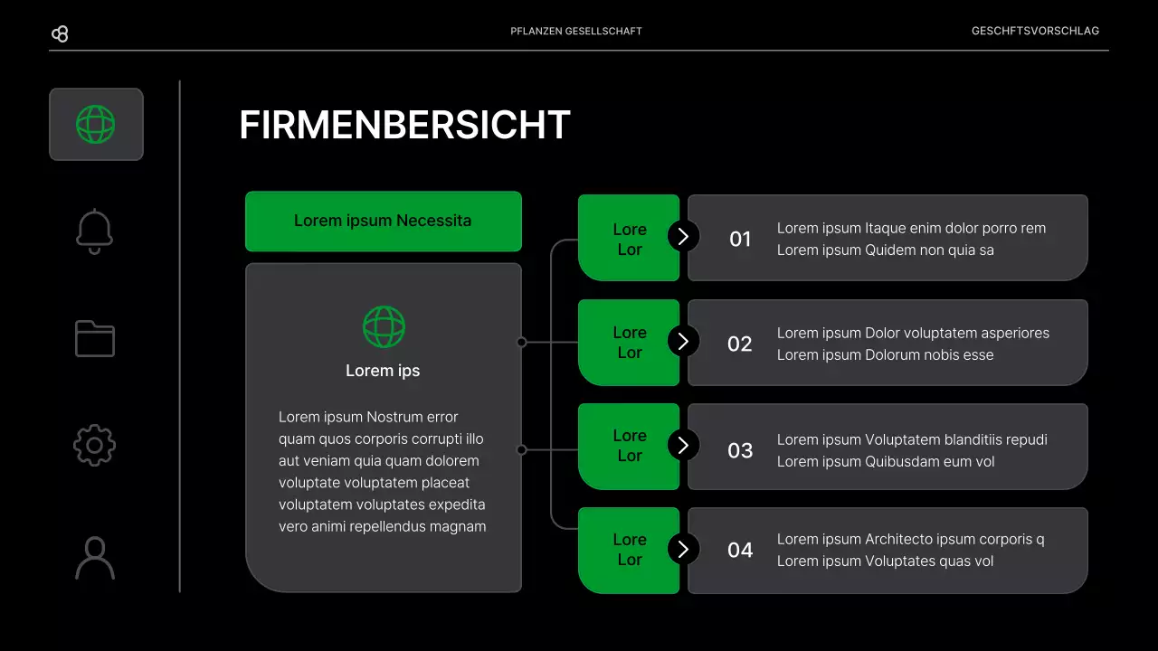 Business Business Vorschlag in schwarz und grün natürlichen Blatt Konzept