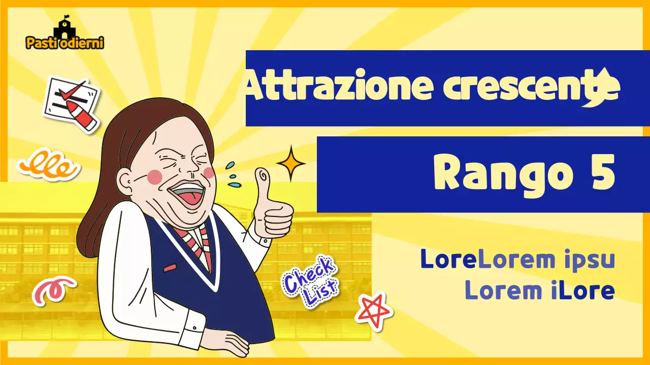 Fornire informazioni sugli articoli scolastici ridicoli di colore giallo e blu navy.