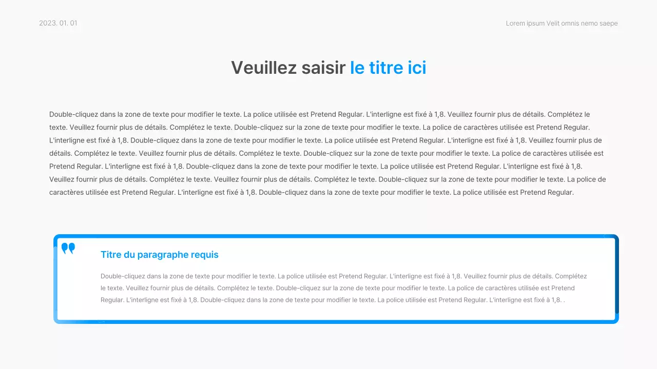 Rapport d'entreprise avec un style dégradé moderne en blanc et bleu