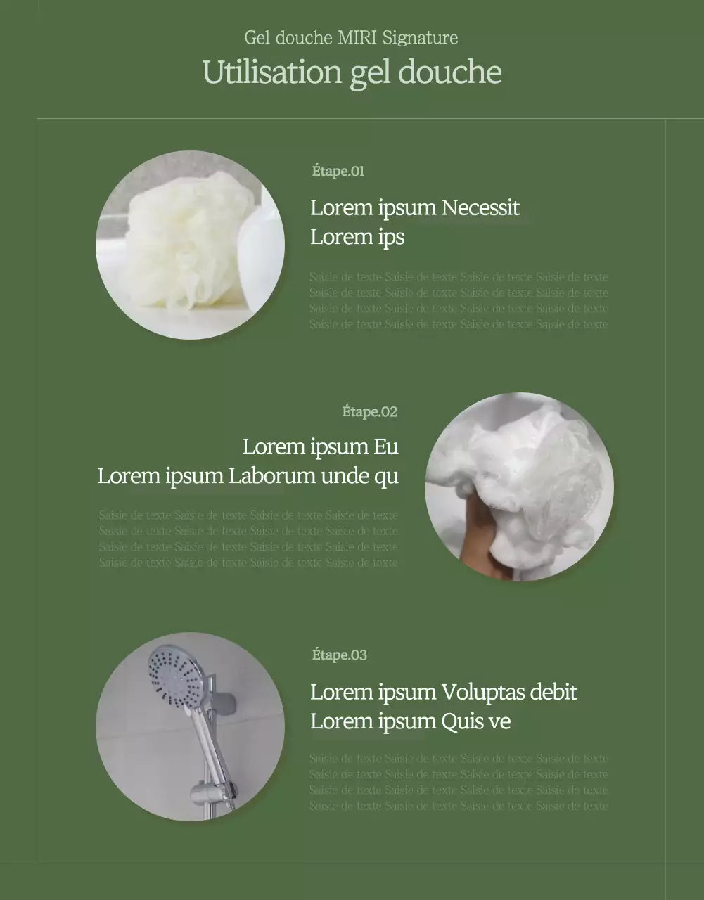 Promouvoir un gel douche vert, naturel et simple